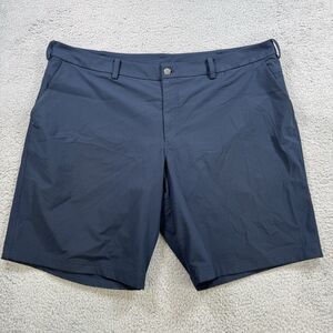 lululemon athletica Navy Flat Front Men Shorts